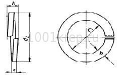 DIN 127 A / ГОСТ 6402-70 Шайба пружинная гровер, форма A - острые кромкидиаметр внутренний от 2 до 100