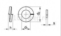 DIN 127 B / ГОСТ 6402 Шайба пружинная / Гровер, форма В — притупленные кромки